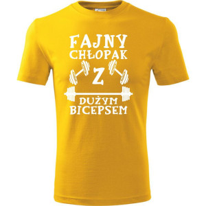 Męska koszulka - Fajny chłopak z dużym bicepsem