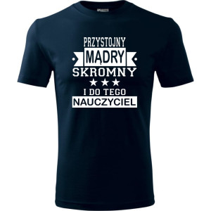 Męska koszulka - Przystojny mądry nauczyciel