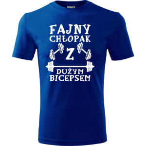 Męska koszulka - Fajny chłopak z dużym bicepsem