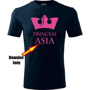 Dziecięca koszulka - Princess + Twoje imię