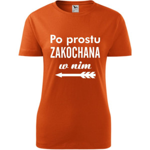 damska koszulka - po prostu zakochana w nim