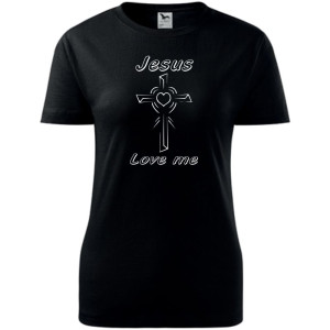 Damska koszulka taliowana - Jesus love me