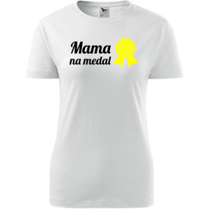 Damska koszulka taliowana - mama na medal