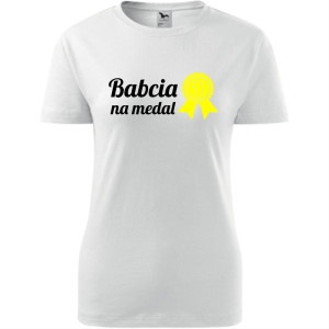 Damska koszulka - Babcia na medal