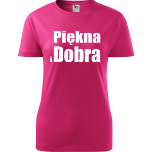 Damska koszulka taliowana - Piękna i dobra
