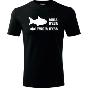 Męska koszulka dla Wędkarza - Moja ryba twoja ryba