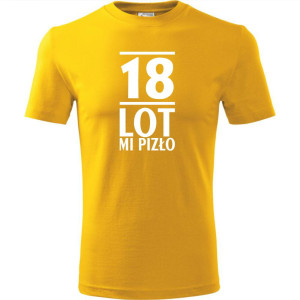 Męska koszulka - 18 lot mi pizło