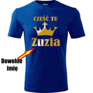 Dziecięca koszulka - Cześć tu + Twoje imię