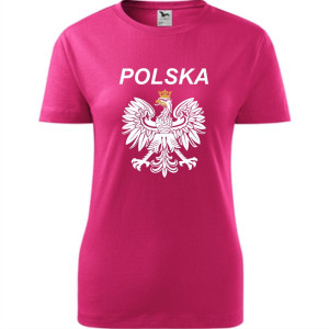 Damska koszulka taliowana - Polska 02, godło