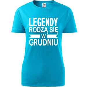 Damska koszulka taliowana - Legendy rodzą się w grudniu