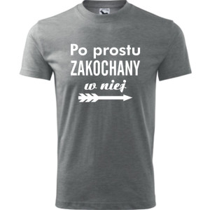 męska koszulka - po prostu zakochany w niej