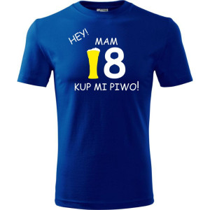 Męska koszulka - hey mam 18 kup mi piwo