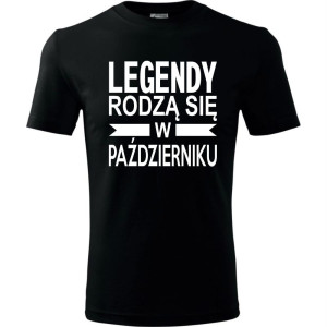 Męska koszulka - Legendy rodzą się w październiku