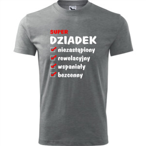 Męska koszulka - Zalety dziadka, prezent na urodziny i na dzień dziadka