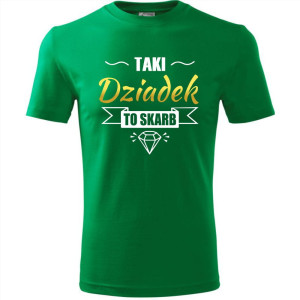 Męska koszulka - Taki dziadek to skarb - t-shirt na prezent dla dziadka