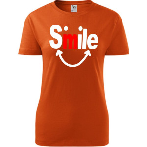 Damska koszulka taliowana - Smile