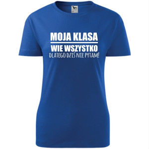 Damska koszulka - Moja klasa wie wszystko