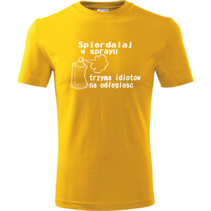 Męska koszulka - Spierdalaj w sprayu