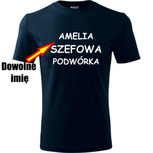 Dziecięca koszulka - Szefowa podwórka + Twoje imię