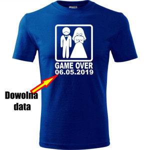 Męska koszulka - Game over + dowolna data