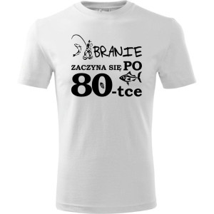 Męska koszulka - branie zaczyna się po 80 ryba