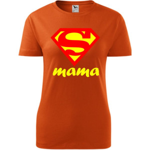 Damska koszulka taliowana - Super Mama