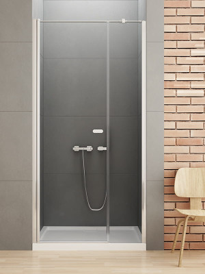 New Trendy NEW SOLEO Drzwi wnękowe uchylne pojedyncze szkło 6 mm Active Shield pole stałe wspornik skośny 100x195cm D-0139A/D-0094B