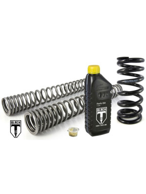 Zestaw sprężyn progresywnych przedniego zawieszenia widelca i amortyzatora Touratech Black-T do Suzuki GSX-1400 (01-05)