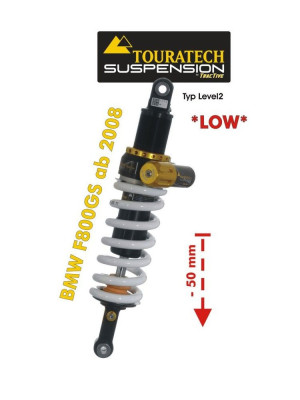 Amortyzator obniżający zawieszenie o 50 mm level 2/ExploreHP Touratech do BMW F800GS (08-12)