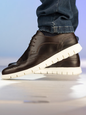 Gregers Sport Brogue - Dk.Brown Brun storrelse 45 unisex