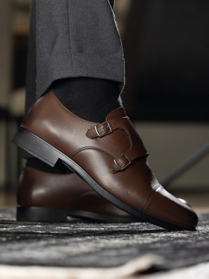 Gregers - Monkstrap Brown Brun storrelse 45 male