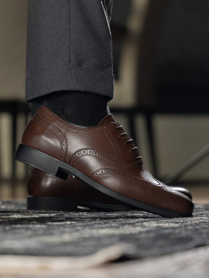 Gregers - Oxford Brogue Brown Brun storrelse 43 male