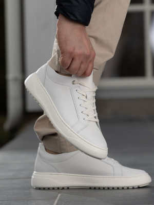 Gregers - Avenue Light Leather White Hvit storrelse 46 male