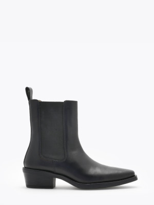 Roberto Rosso Mira Leather Boot Black Sort storrelse 41 female
