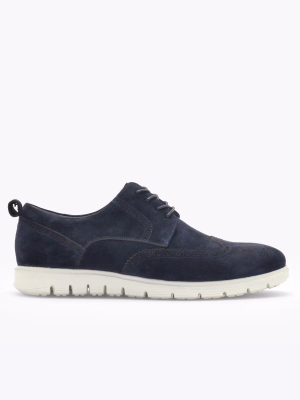 Gregers - Cosmobrogue Suede Navy Blå storrelse 46 male