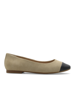 Roberto Rosso Trieste Ballerina Leather Beige Beige storrelse 40 female