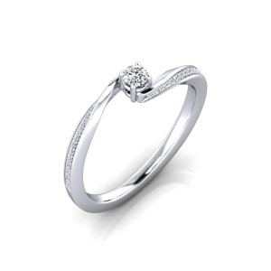 Verlobungsring VR32 925er Silber - 8772 - Antragsring