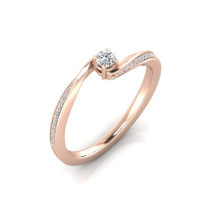 Verlobungsring VR32 333er Roségold - 8718 - Antragsring