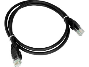 Alantec-Patch-cord U/UTP kat.5e PVC 0.25m czarny
