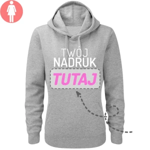 Bluza damska z kapturem z własnym nadrukiem