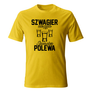 Koszulka męska SZWAGIER NIE PYTA SZWAGIER POLEWA