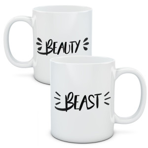 Kubki dla par, zestaw Beauty & Beast