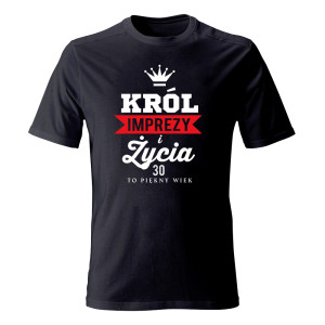 Koszulka męska KRÓL IMPREZY I ŻYCIA