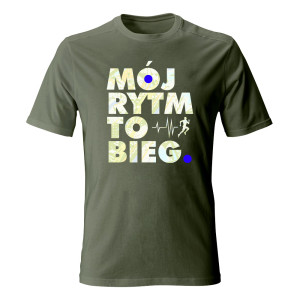 Koszulka męska MÓJ RYTM TO BIEG