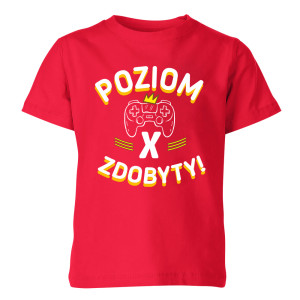 Koszulka dziecięca POZIOM ZDOBYTY