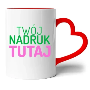 Kubek serce z własnym nadrukiem, różne kolory