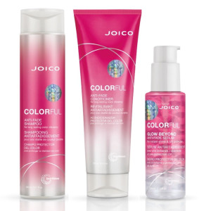 Joico Colorful Anti - Fade zestaw do włosów farbowanych szampon 300 ml odżywka 250 ml serum 63 ml