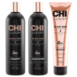Chi Luxury Black Seed Oil - zestaw szampon 355ml odżywka 355ml maska 148ml
