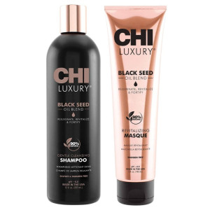 Chi Luxury Black Seed Oil - zestaw szampon 355ml maska 148ml