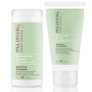 Paul Mitchell Clean Beauty Anti-Frizz mini zestaw wygładzający do włosów puszących się 2 x 50ml